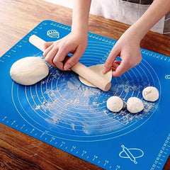Silicon Fondant Rolling Mat or Silicone Baking Sheet Large with Measurements Stretchable for Kitchen Roti Chapati Cake Pad Cooking Dough Atta Kneading Big Size