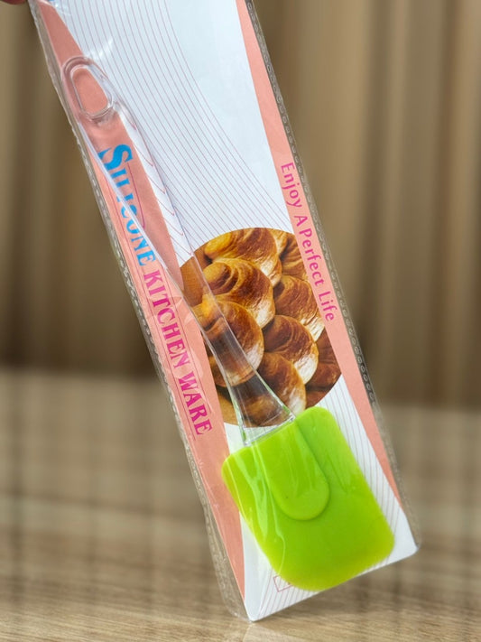 Big Butter Spatulla Silicone Spatula and Oil Brush Set 24 Cm Big Assorted Color