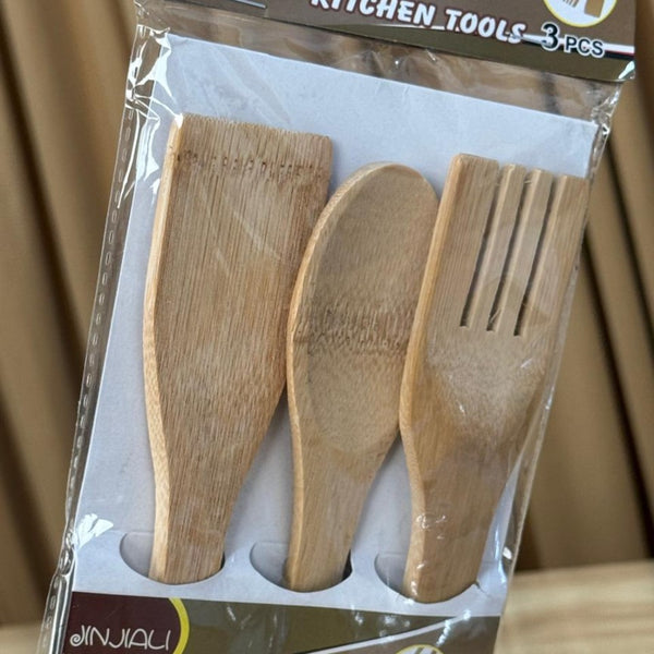 Bamboo Spoon Set 3 Pcs