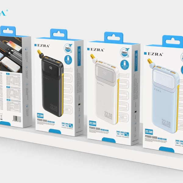 EZRA PB103 WITH BUILT IN CABLE 10000mAh 22.5W POWERBANK