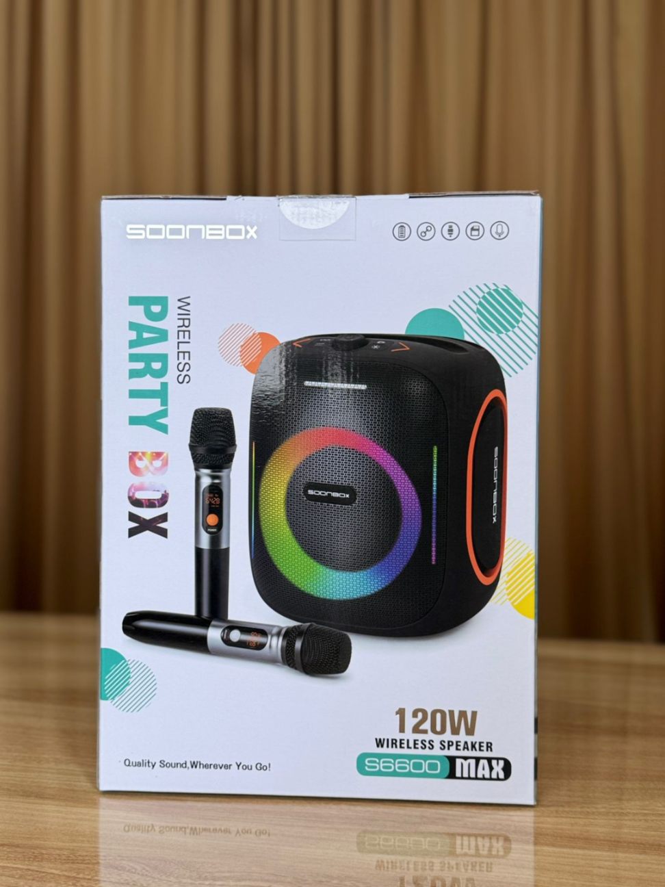 SOONBOX WIRELESS BLUETOOH SPEAKER WITH MIC 120W
