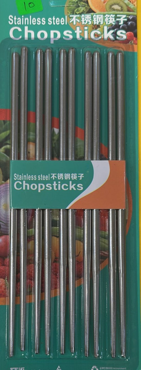 SS Chopstick 5 Pair Set