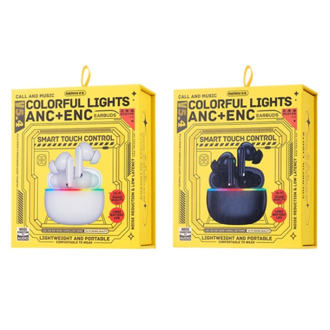 REMAX COLORFULL LIGHTS ANC+ENC EARBUDS LIGHTWEIGHT & PORTABLE