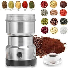 Nima Grinder Spice Mills & Grinders - Steel | Multifunction Smash Machine Electric Cereals Grain Mill Spice Herbs Pulverizer Grinding Machine Tool Stainless Steel Electric Coffee Bean for Home
