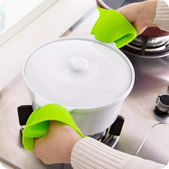Silicone Pot Holder Heat Resistant, Oven Mitts Glove Cooking Pinch Grips Glove Hand Clip Convenient Pot Holder Kitchen Pot Holder Utensil Tool (Multicolor,3 pairs)