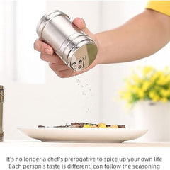 Stainless Steel Salt & Pepper | Silver Condiment Jar for Dining Table | Used as Namak Dispenser for Home, Kitchen and Restaurant | Make Serving Easy