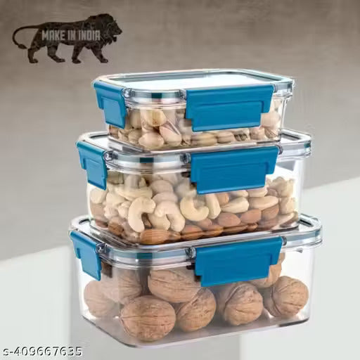 Food storage containers Leakproof air tight 3 piece container set