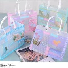 Romantic Story Print PVC Tote Bag