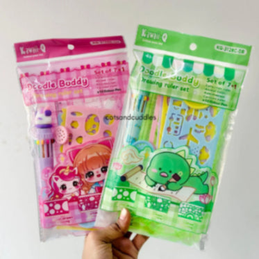 Drawing Ruler Set with 10-Color Pen