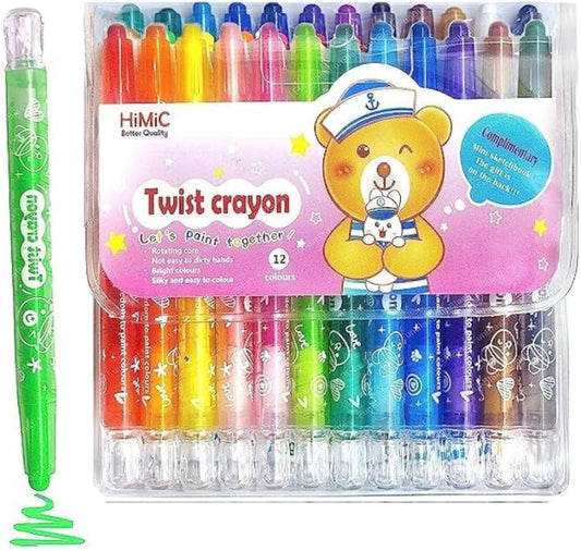 2 Twist Crayons for Kids - 24 Pcs Crayon Set for Kids