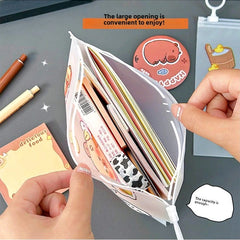 Zippered Capybara Transparent File Bag Waterproof