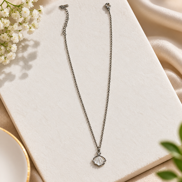 White Shell Pendant Necklace