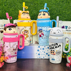 3D Shinchan Insulated Steel Tumbler With Straw Lid / Cutest Shipper