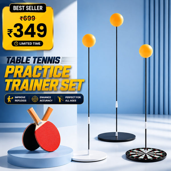 Table Tennis Trainer for Indoor/Outdoor Fun Perfect for Adults, Teens, & Kids - Ping Pong Practice Game
