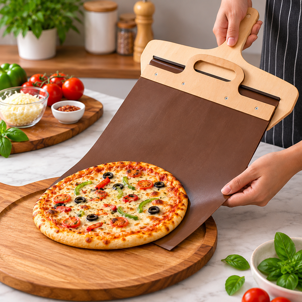 Sliding Pizza Peel Durable with Ergonomic Handle for Pasta Baking Vegetables