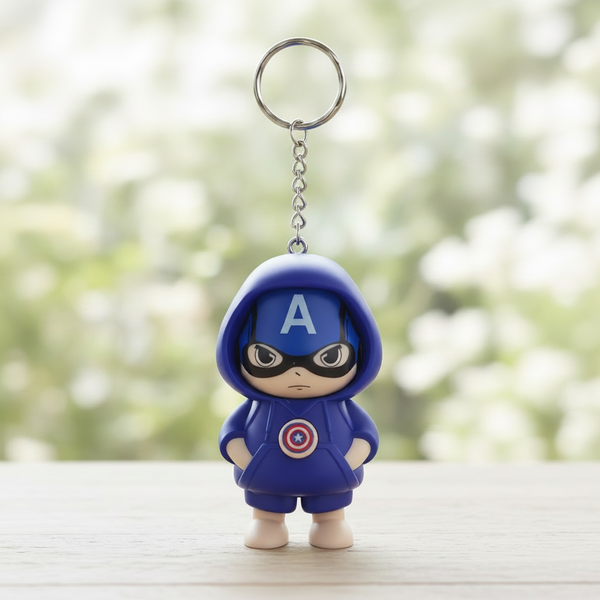 Captain America Face Changing Keychain