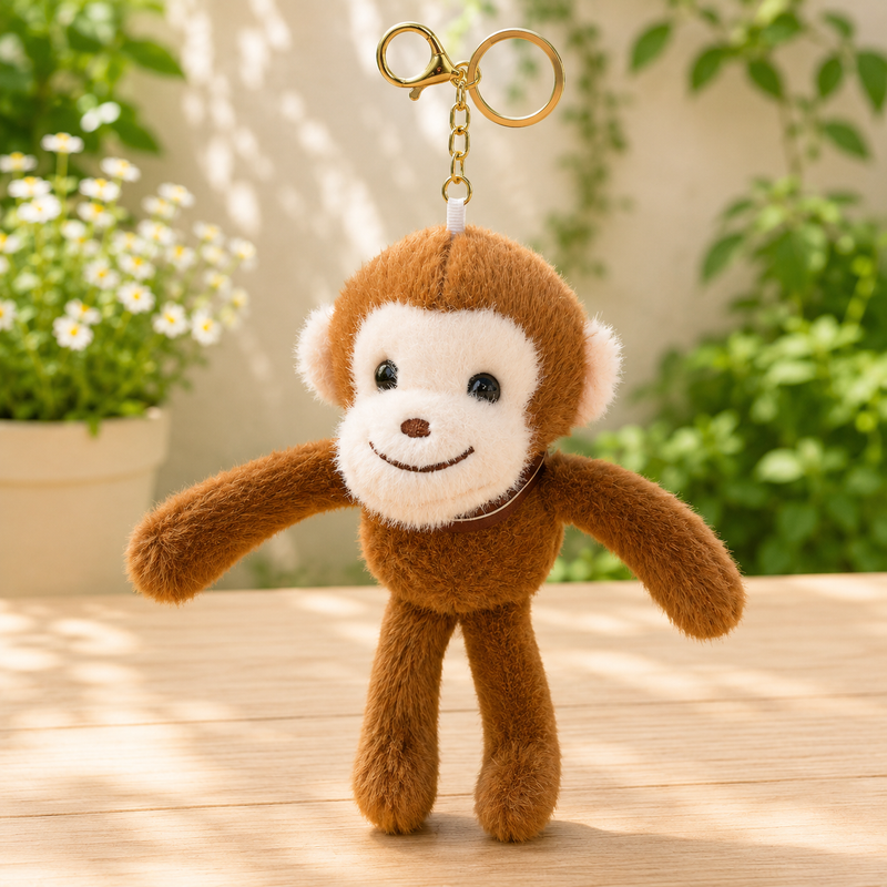 Monkey Soft Toy Keychain