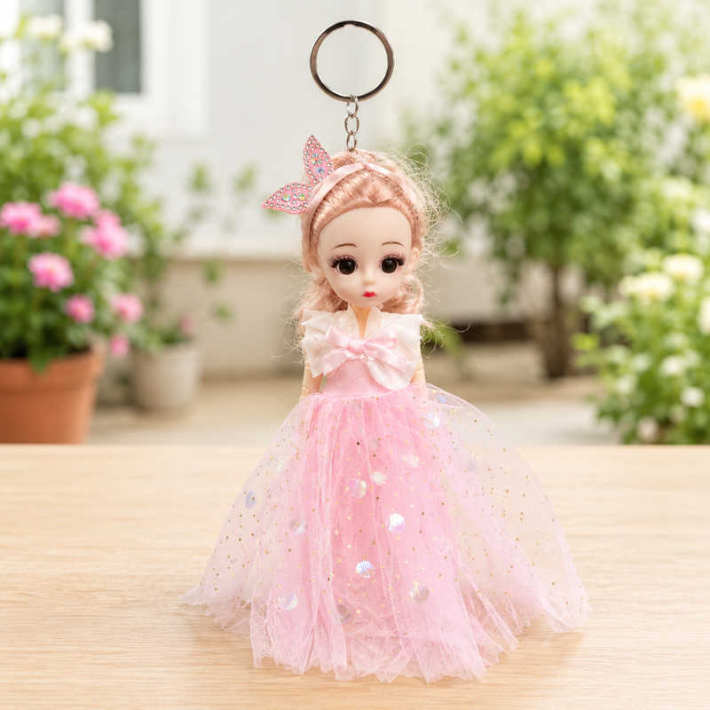 Long Dress Bag Charm Keychain