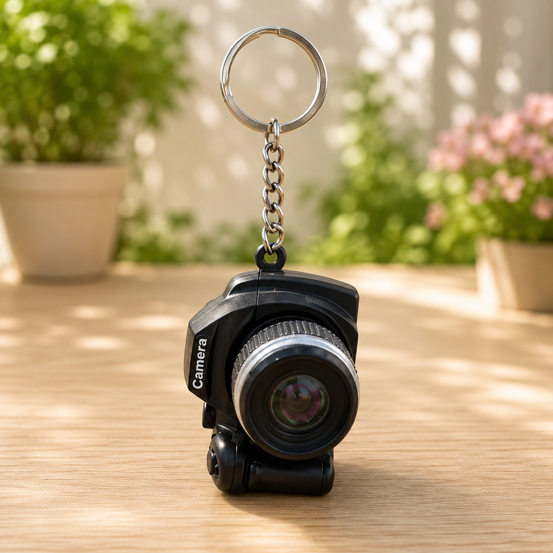 Flash Camera With Sound Keychain