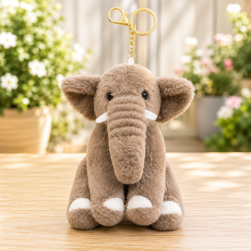 Elephant Soft Toy Keychain