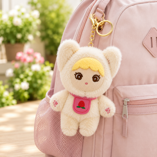 Apron Cat Soft Toy Keychain