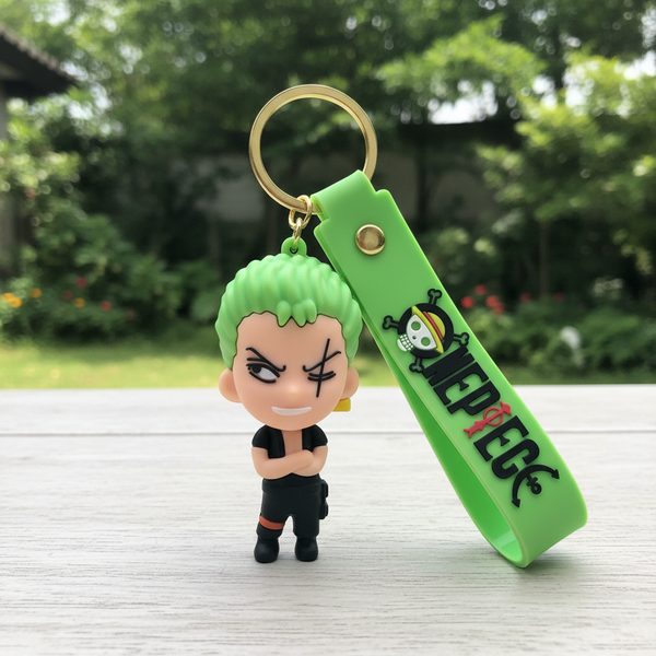One Piece Silicone Keychain