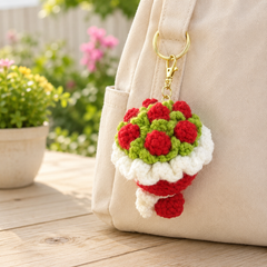 Rose Flower Soft Toy Keychain