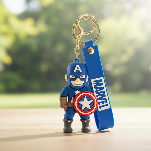 Captain America Silicone Keychain