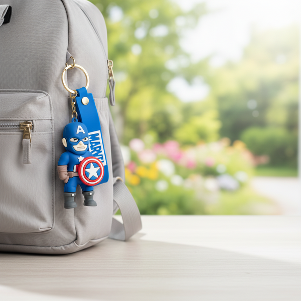 Captain America Silicone Keychain