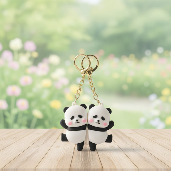 Panda Couple Keychain