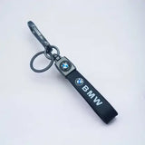 BMW Car Logo Leather-Metallic Locking Key Chain