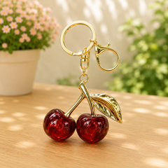 Dual Cherry Keychain