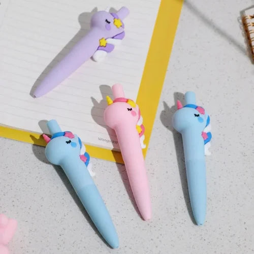 Plastic Kiwoo Cute Unicorn Cartoon Pen