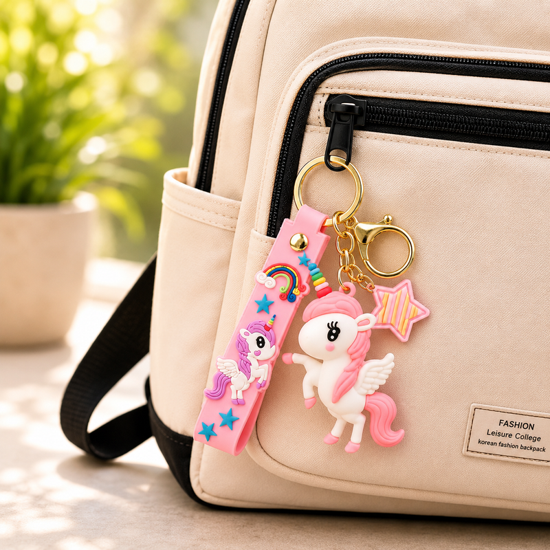 Big Unicorn Silicone Keychains
