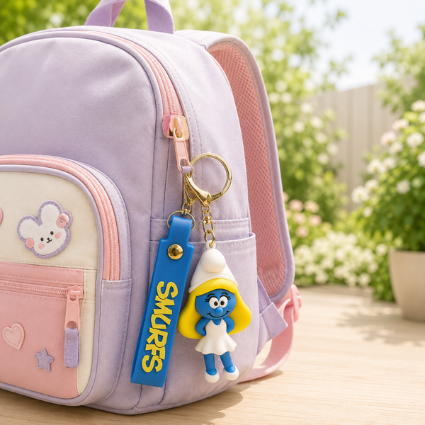 Smurf Silicone Keychain