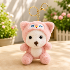 Hoodie Bear Soft Toy Keychain