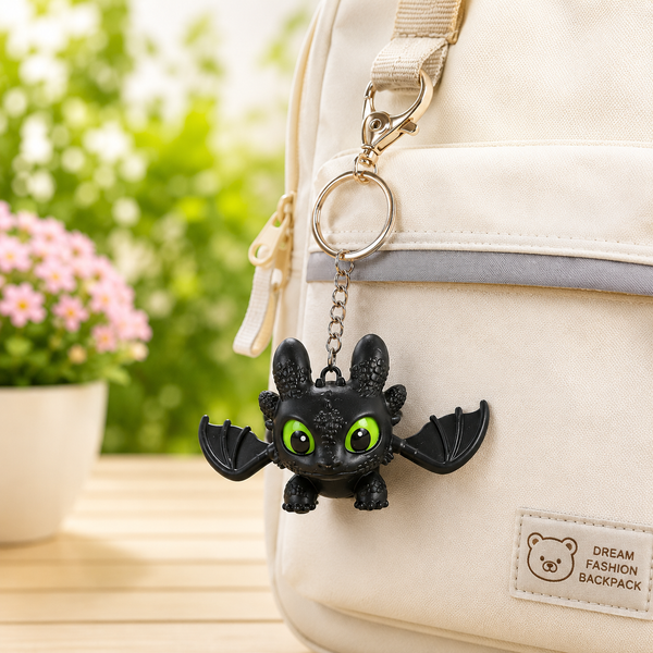 Night Fury Dragon Keychain