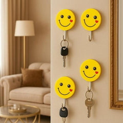 Gold Leaf Smiley Emoji small size Self Adhesive Wall Hooks