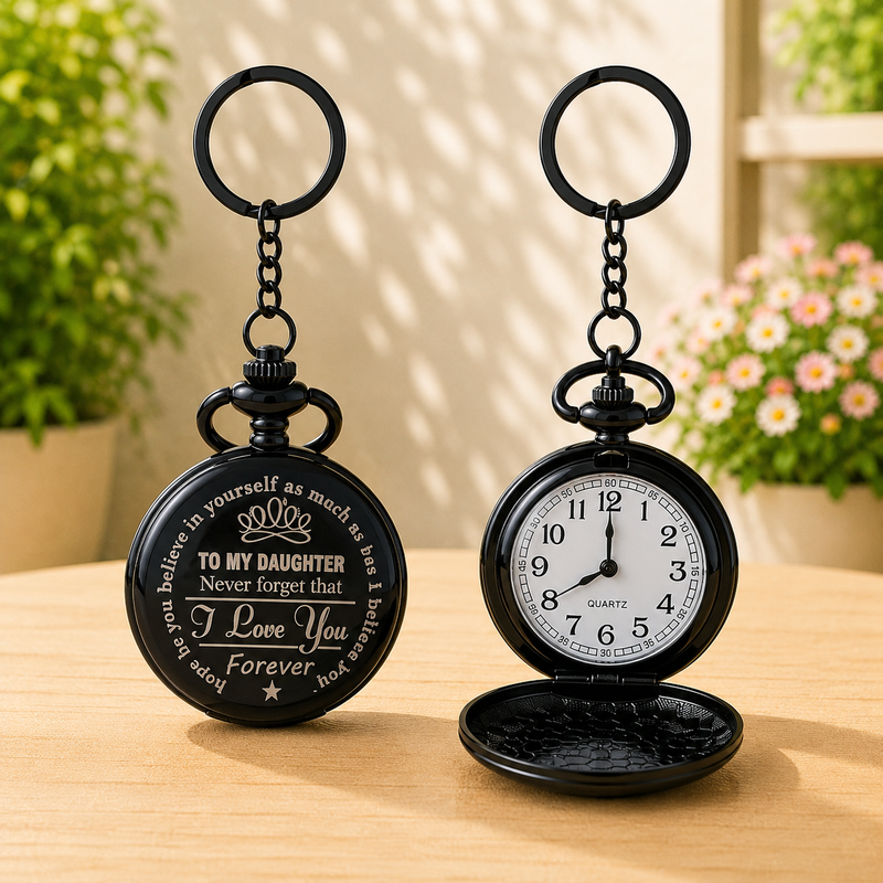 Daughter Time Piece Keychain