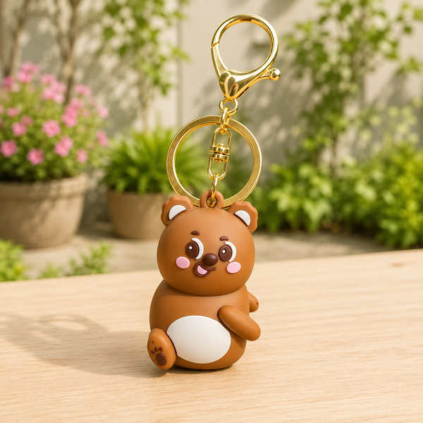Cute Bear Couple Keychain