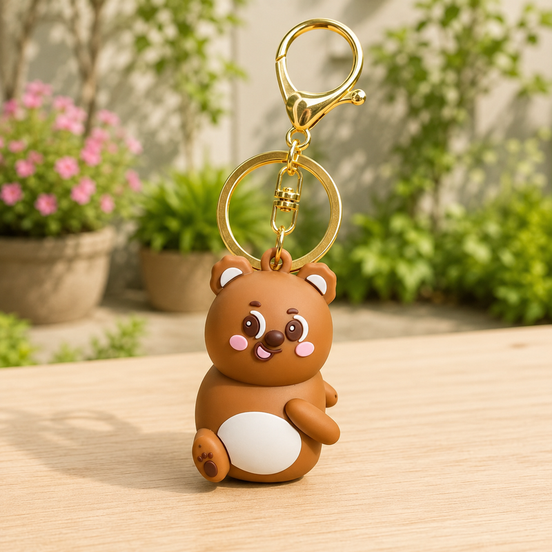 Cute Bear Couple Keychain
