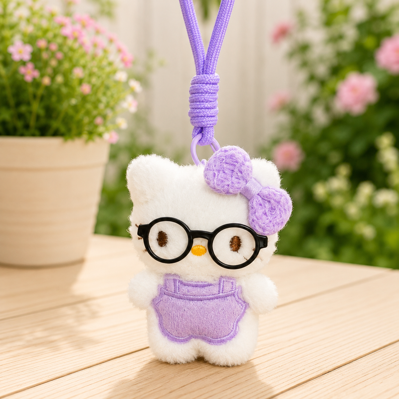 Cute Kitty Mini Soft Toy Keychain