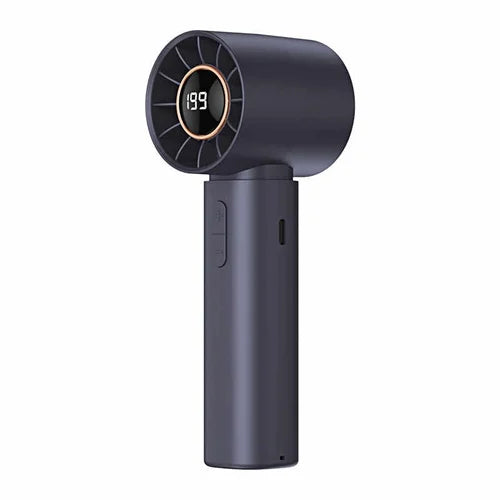 Turbo Powerful Portable USB Rechargeable Hand Fan | Super Speed + LED Display
