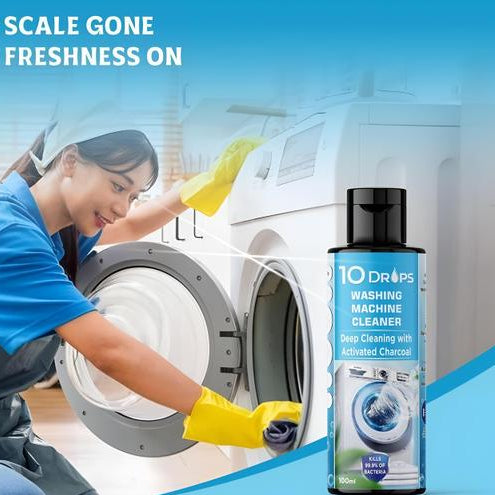 Washing Machine Cleaner with Activated Charcoal, Deep Cleaning, Premium Washing Machine Cleaner liquid Quick Descaler for Scale Remover Cleaning of Tub Drum Front & Top Load Machine