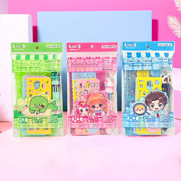 Drawing Ruler Set of 7+1