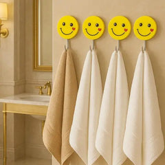 Gold Leaf Smiley Emoji small size Self Adhesive Wall Hooks
