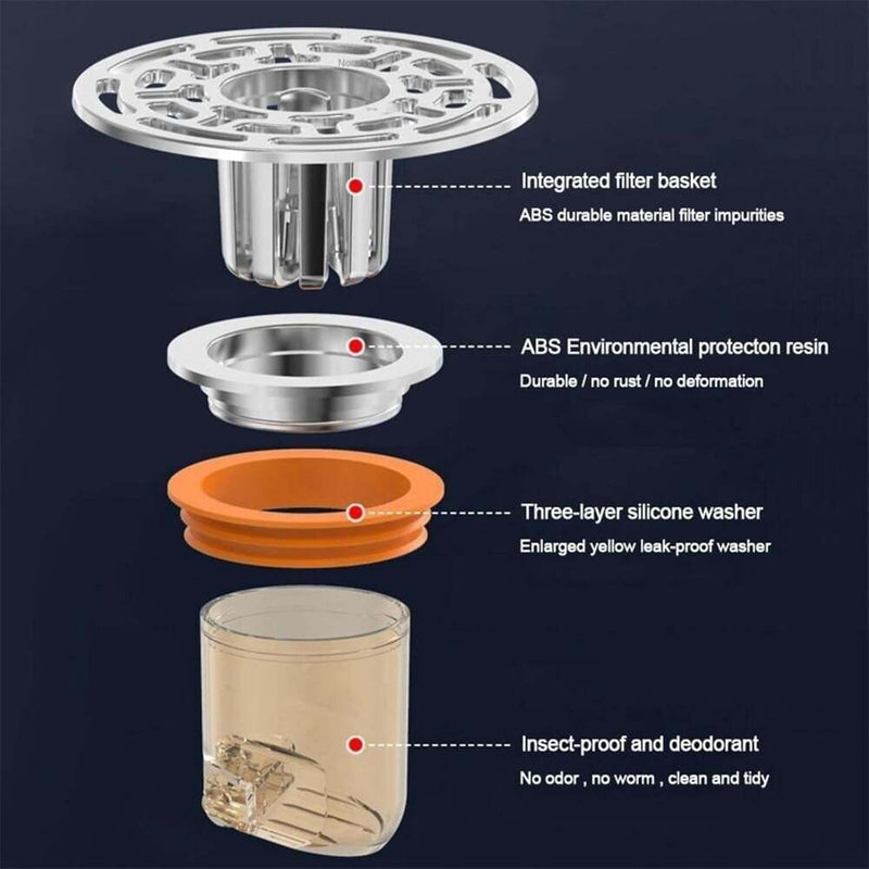 Floor Drain With Filter Mesh 1pc
