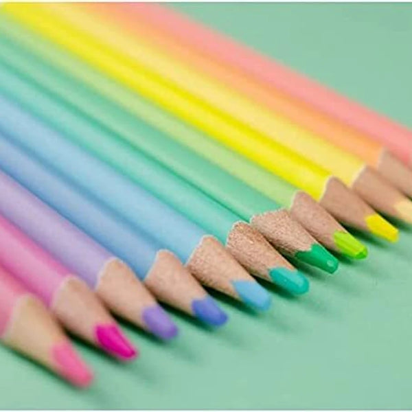 Unicorn Theme Pastel Color Pencils|Set Of 12 Shades|Attractive Colors For Kids&Girls|Fine Tip|Strong Nib|Ideal For Kids Return Gifts|Multicolor