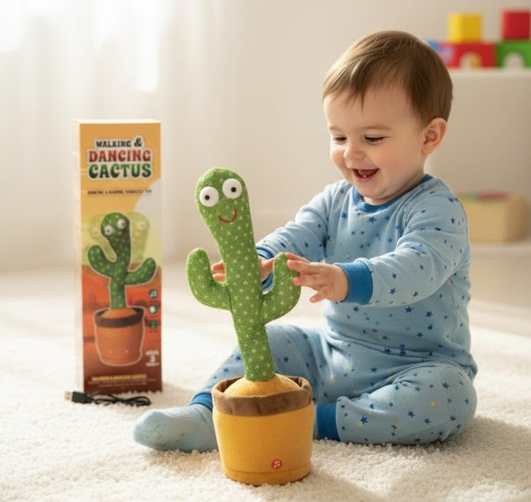 Dancing Cactus Talking Toy, Cactus Plush Toy  (Green)